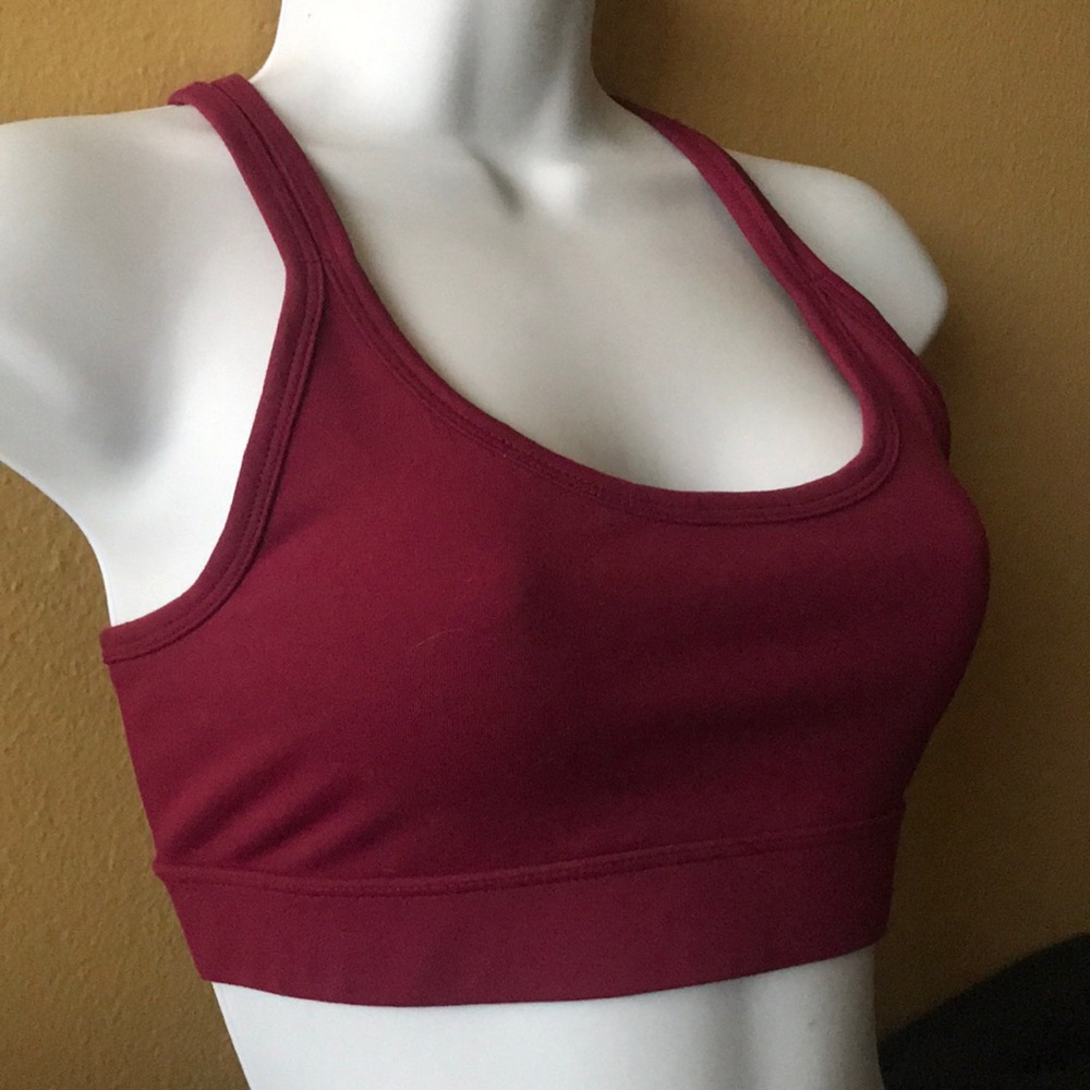 Deep pink dry fit sports bra